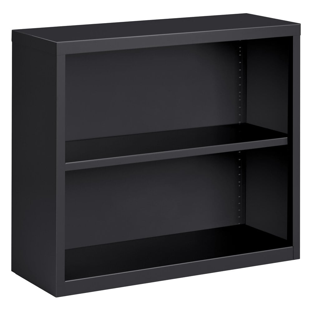 Hirsh 22454 Charcoal 2-Shelf Welded Steel Bookcase - 34 1/2" x 13" x 30"