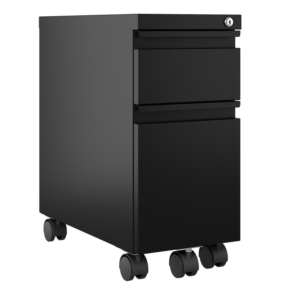 Hirsh Industries 22650 ZipPed Black Mobile Cabinet - 10" x 20" x 21 3/4"