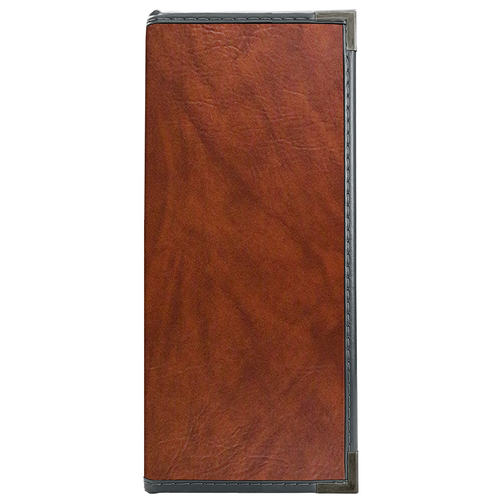 H. Risch, Inc. SEV-8V Seville 4 1/4" x 11" Customizable 8 View Menu Cover