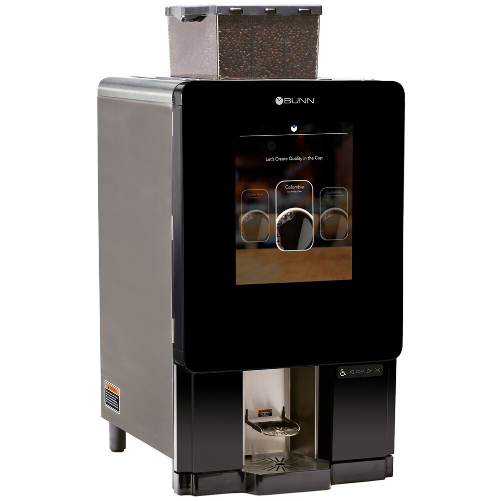Bunn 44400.0201 Sure Immersion 312 Black Single Cup Coffee Brewer with Printer Port - 120V, 1800W