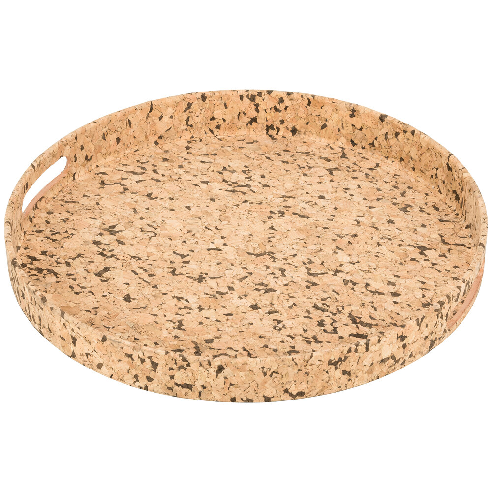 10 Strawberry Street CORK-RD 13 1/2" Round Cork Serving Tray