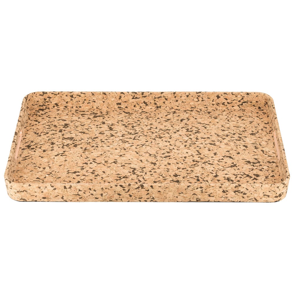10 Strawberry Street CORK-REC 13 1/2" Rectangular Cork Serving Tray