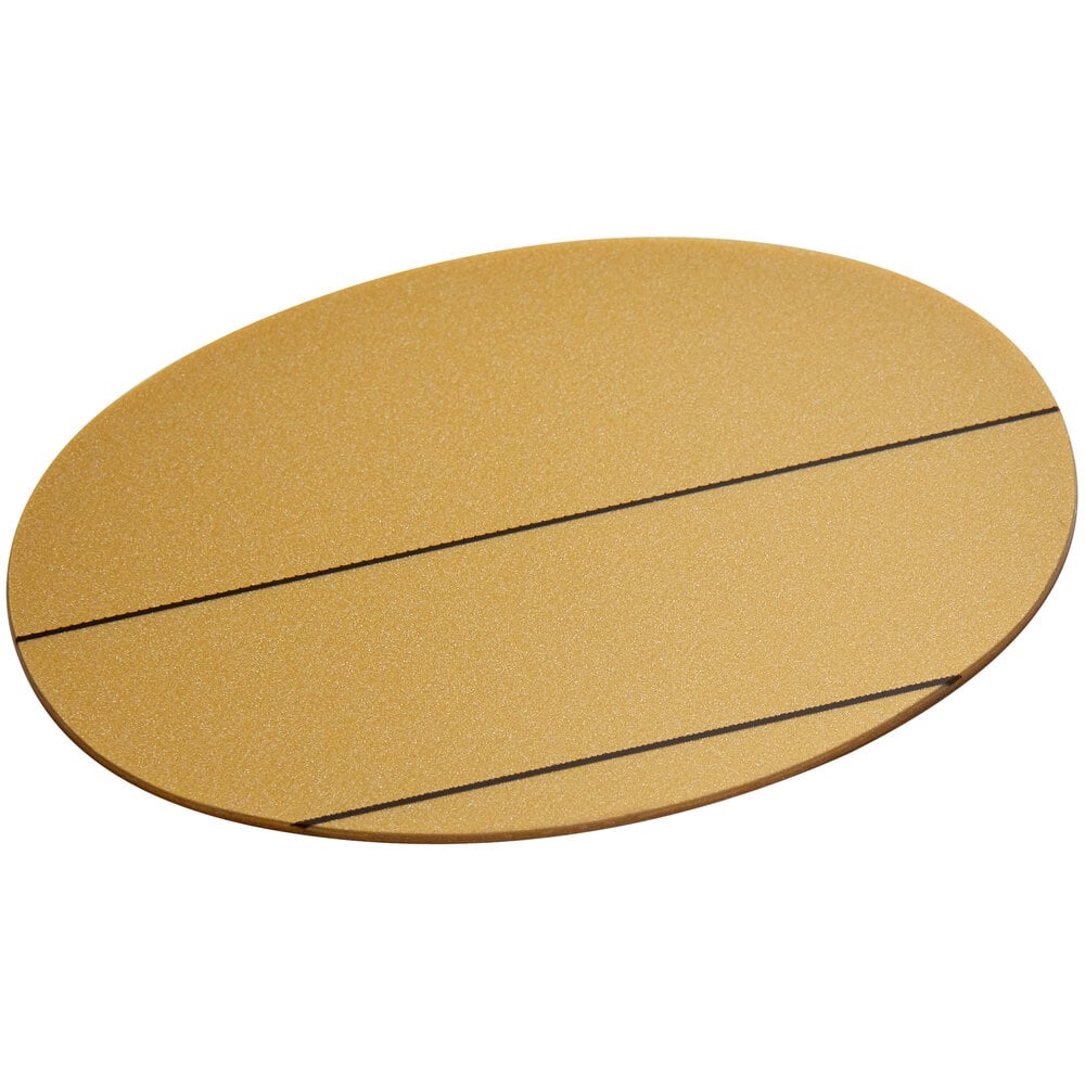 Cawley 1 3/4" x 2 1/2" Customizable Gold Plastic Oval Nametag