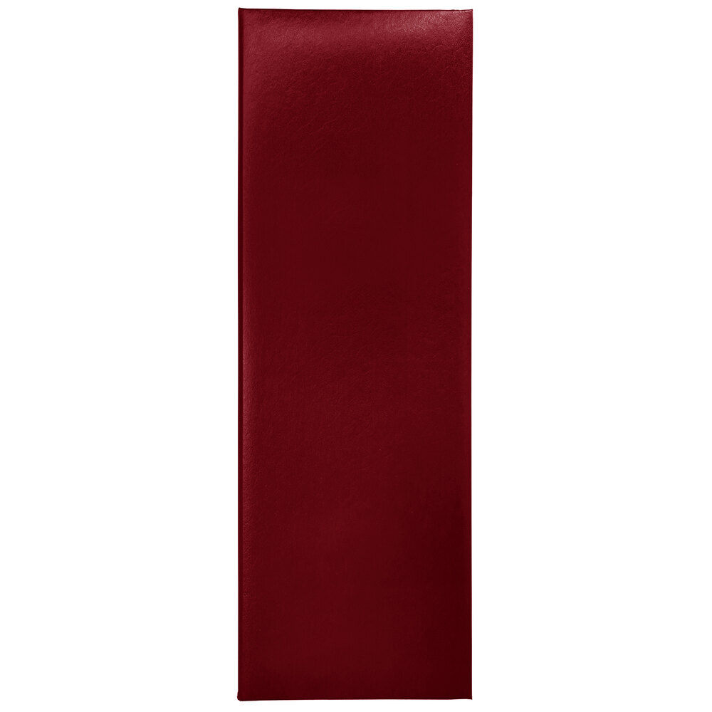 H. Risch, Inc. OM-2V Oakmont 4 1/4" x 14" Customizable 2-Panel Menu Cover with Album Style Corners