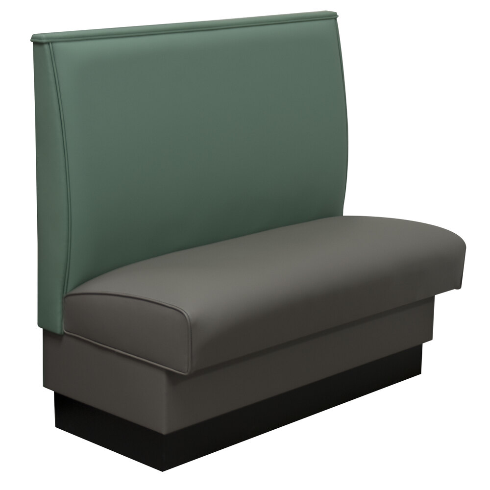 American Tables & Seating 46" Long Plain Single Back Fully Upholstered Booth - 42" High