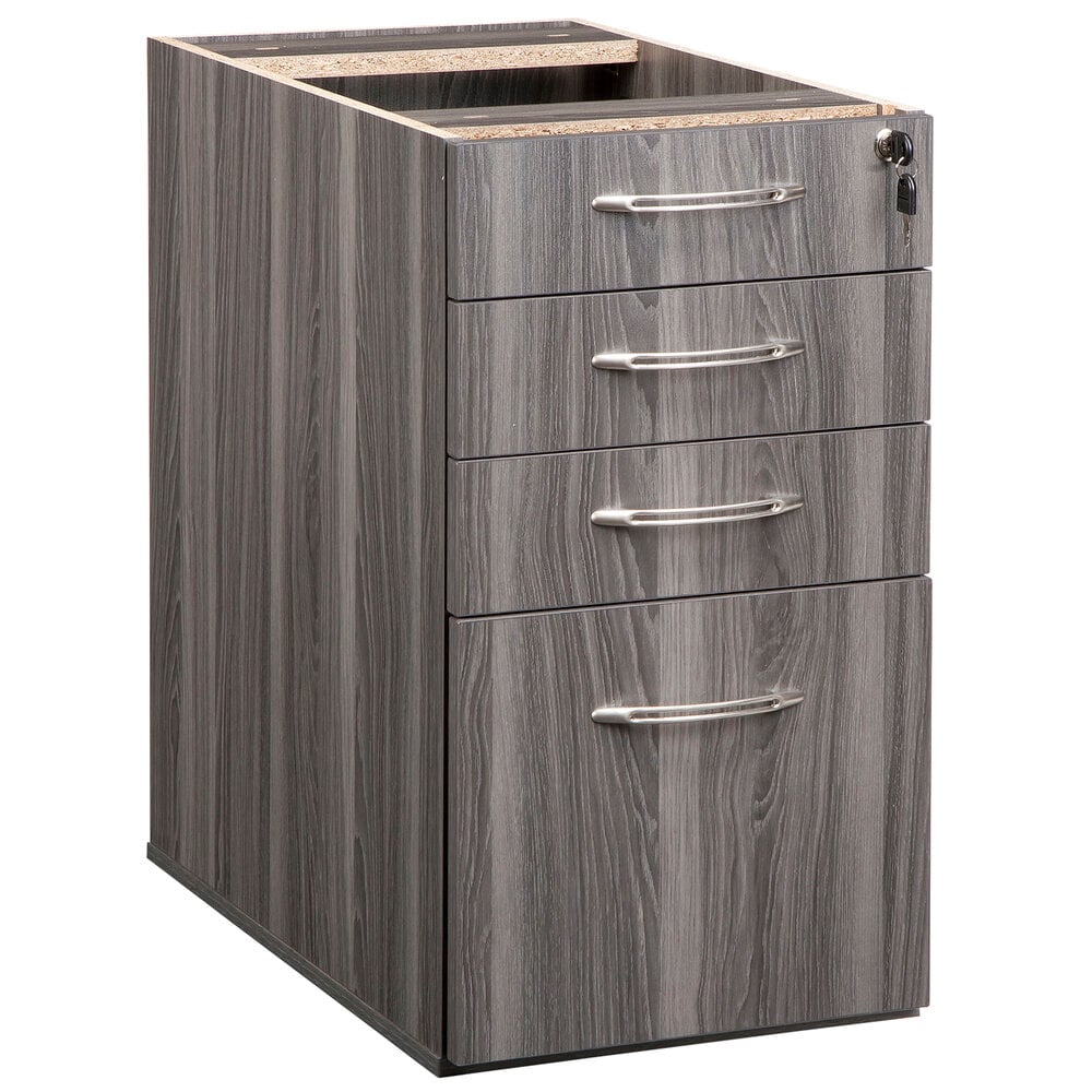 Safco APBBF26LGS Aberdeen 4 Drawer Steel Gray Desk Pedestal