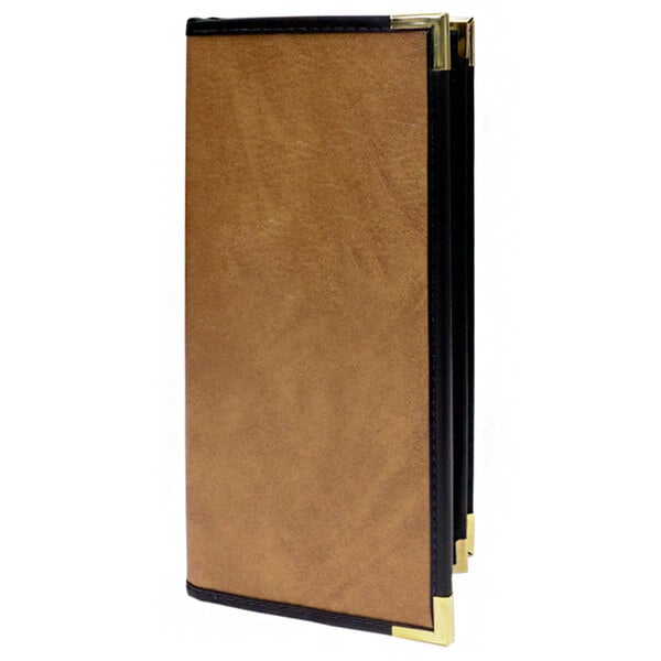 H. Risch, Inc. SEV-DX-6V Seville Deluxe 8 1/2" x 14" Customizable 6 View Menu Cover