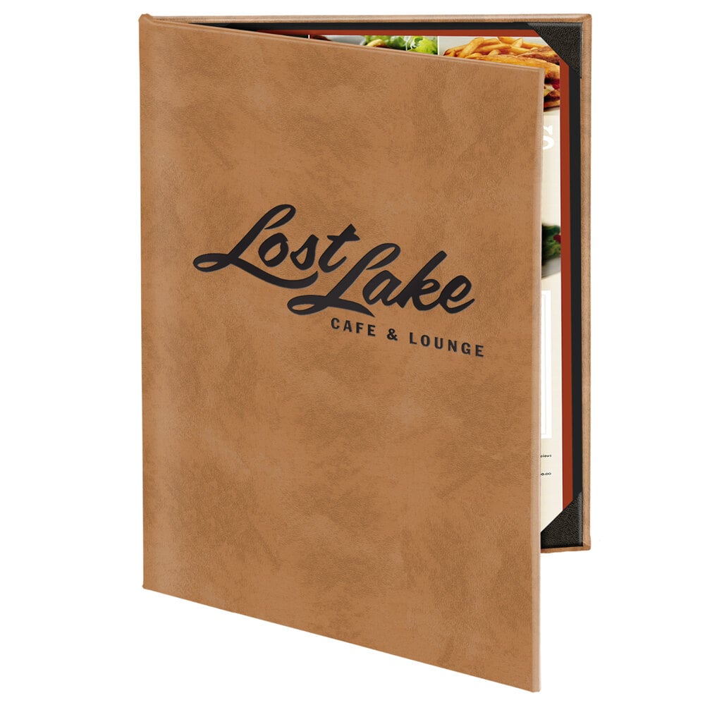 Menu Solutions K020C Kensington 8 1/2" x 11" Customizable 2 View Menu Cover