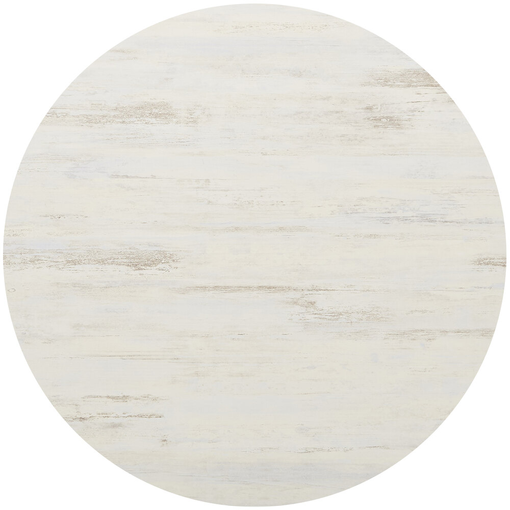 BFM Seating Relic Antique Wash 36" Round Melamine Table Top with Matching Edge