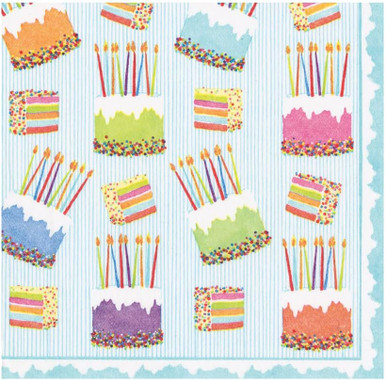 Caspari Paper Linen Luncheon Napkins, Cake Frosting - 2 Packs (18860LG)