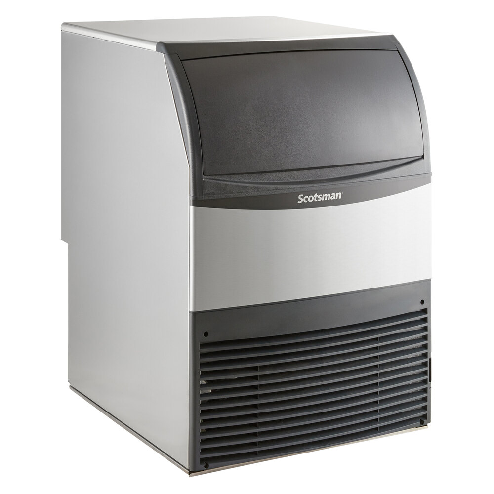 Scotsman UN324A-1 24" Air Cooled Undercounter Nugget Ice Machine with Floor Mount Kit - 340 lb.