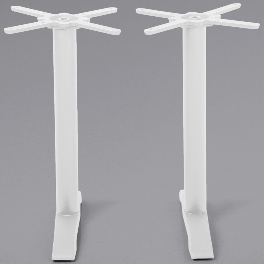BFM Seating Bali Steel White Outdoor / Indoor Standard Height End Table Base Set - 2/Set