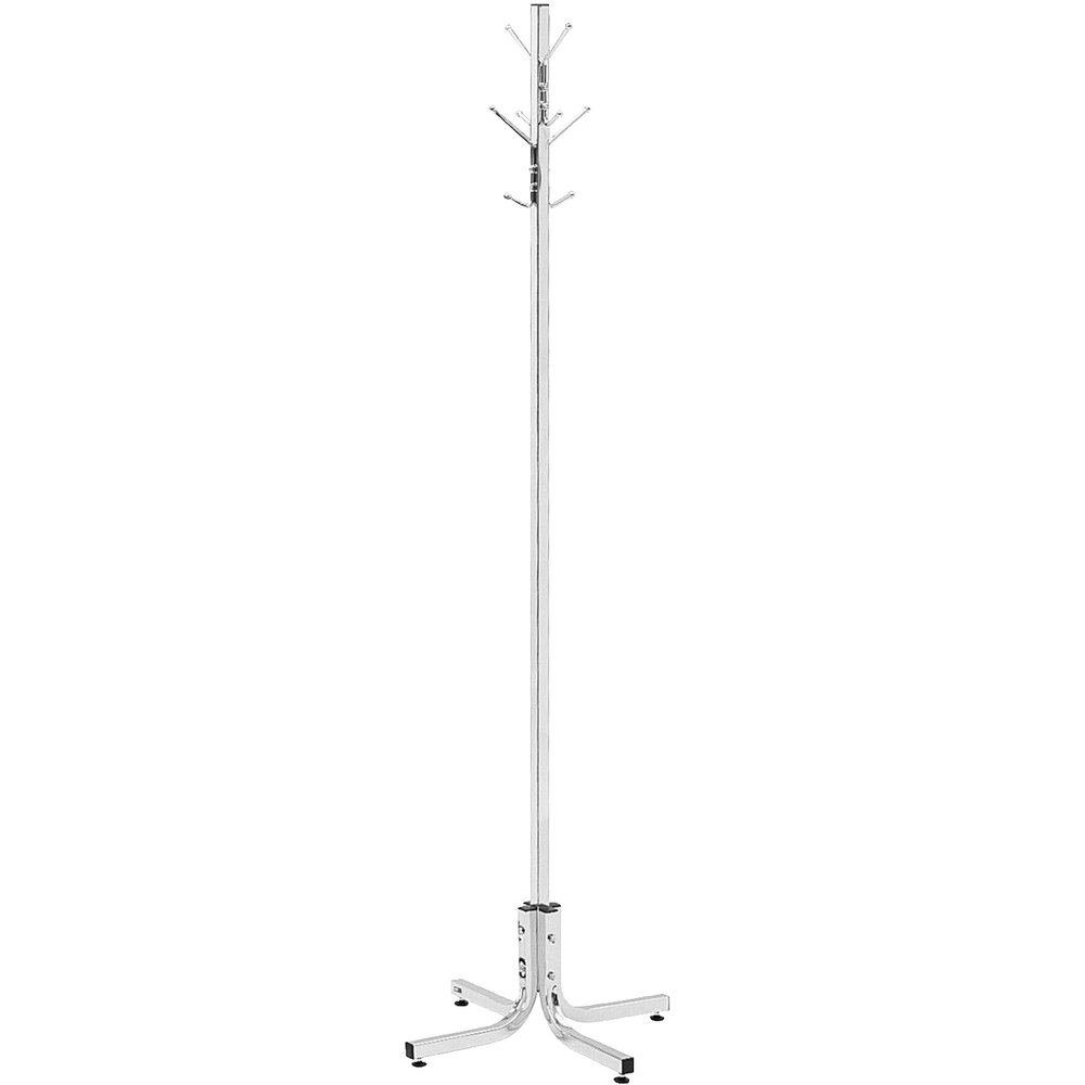 Safco 4163CR 21" x 70" Chrome Metal Coat Rack