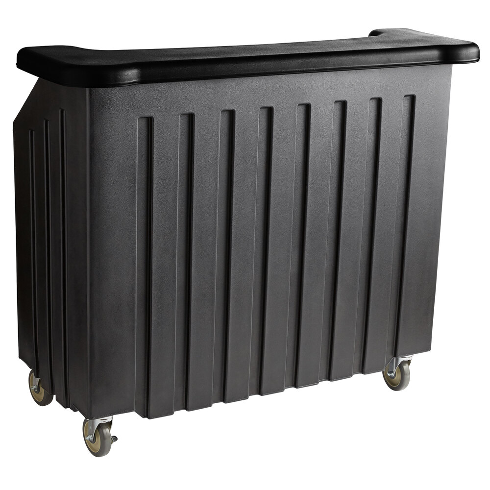 Cambro BAR540DS670 Coal and Black Designer Series Cambar® 54" Portable Bar with 5-Bottle Speed Rail