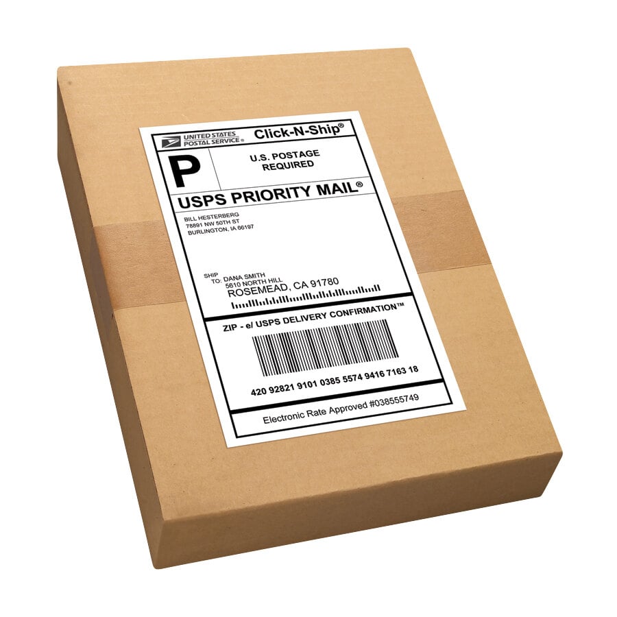 Avery® 95900 TrueBlock 5 1/2" x 8 1/2" White Rectangle Shipping Labels - 1,000/Box