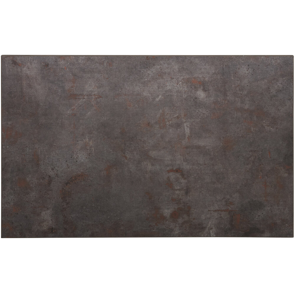 BFM Seating Relic Rustic Copper 30" x 48" Rectangular Melamine Table Top with Matching Edge