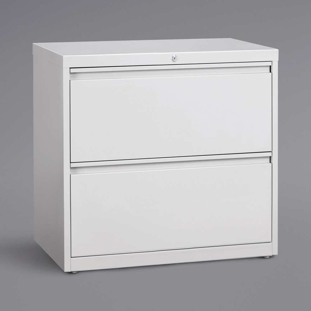 Hirsh Industries 23696 HL8000 Series White Two-Drawer Lateral File Cabinet - 30" x 18 5/8" x 27 3/4"