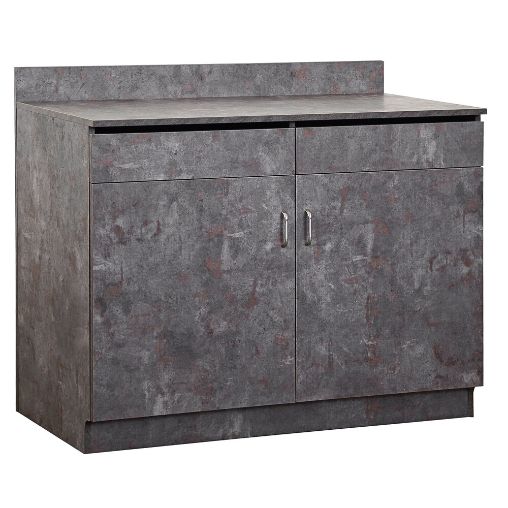 BFM Seating 47" Relic Rustic Copper Melamine Double Door Waitress Station