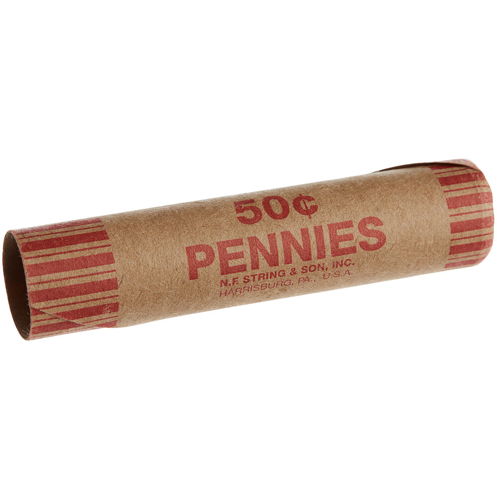 Preformed Coin Wrapper - $0.50, Pennies  - 1,000/Case