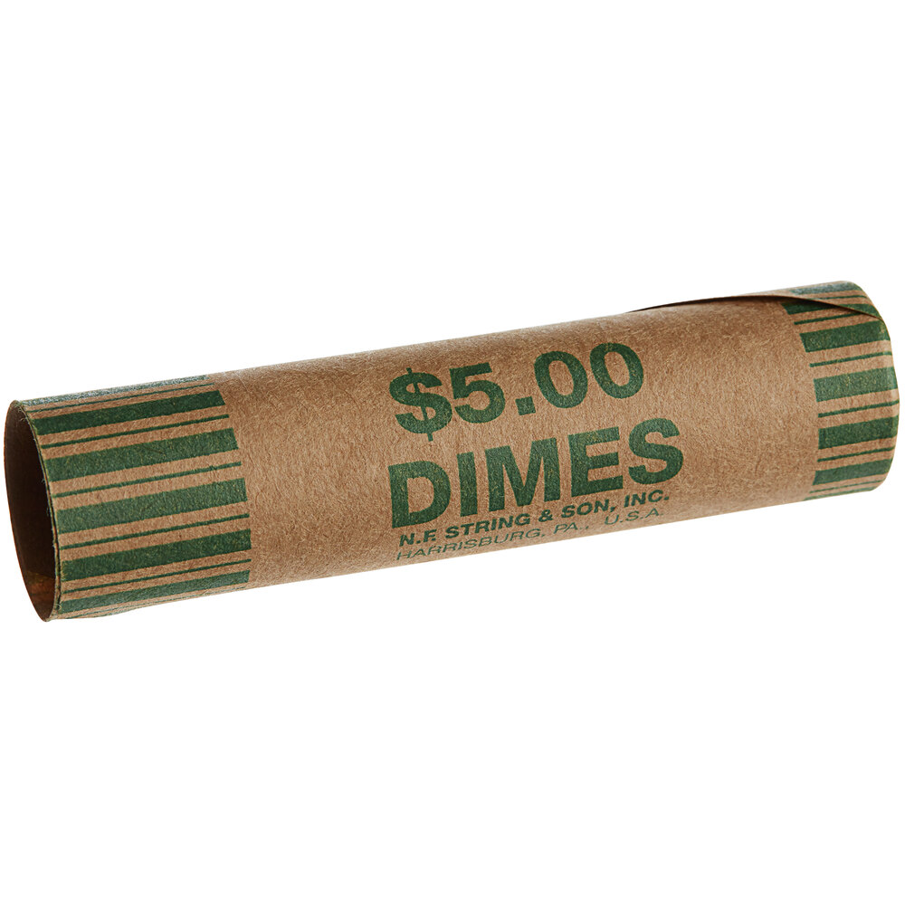 Preformed Coin Wrapper - $5, Dimes - 1,000/Case