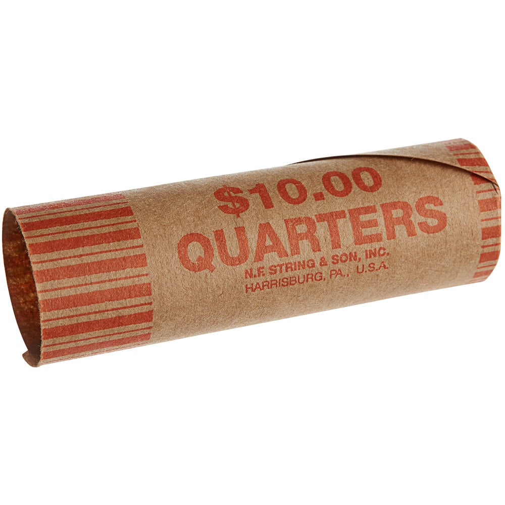 Preformed Coin Wrapper - $10, Quarters - 1,000/Case