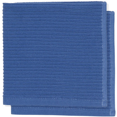 Now Designs Ripple Dishcloths, Royal Blue - Set of 2 (196211)