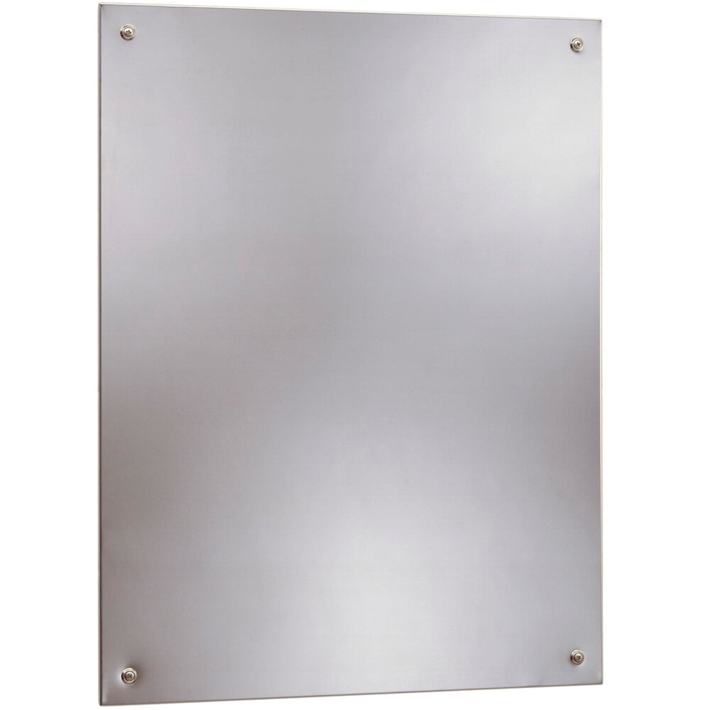 Bobrick B-1556 1830 17 1/2" x 29 1/2" Stainless Steel Wall-Mount Frameless Mirror
