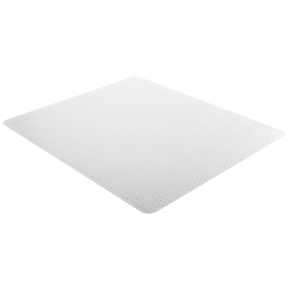 Alera ALEMAT4660CFPR 60" x 46" Clear Rectangular Studded Office Chair Mat for Flat Pile Carpet