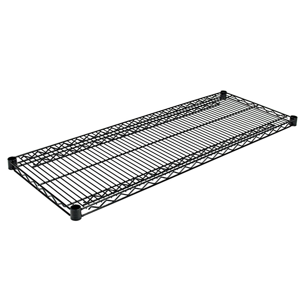 Alera ALESW584818BL 48" x 18" Black Industrial Wire Shelf - 2/Case