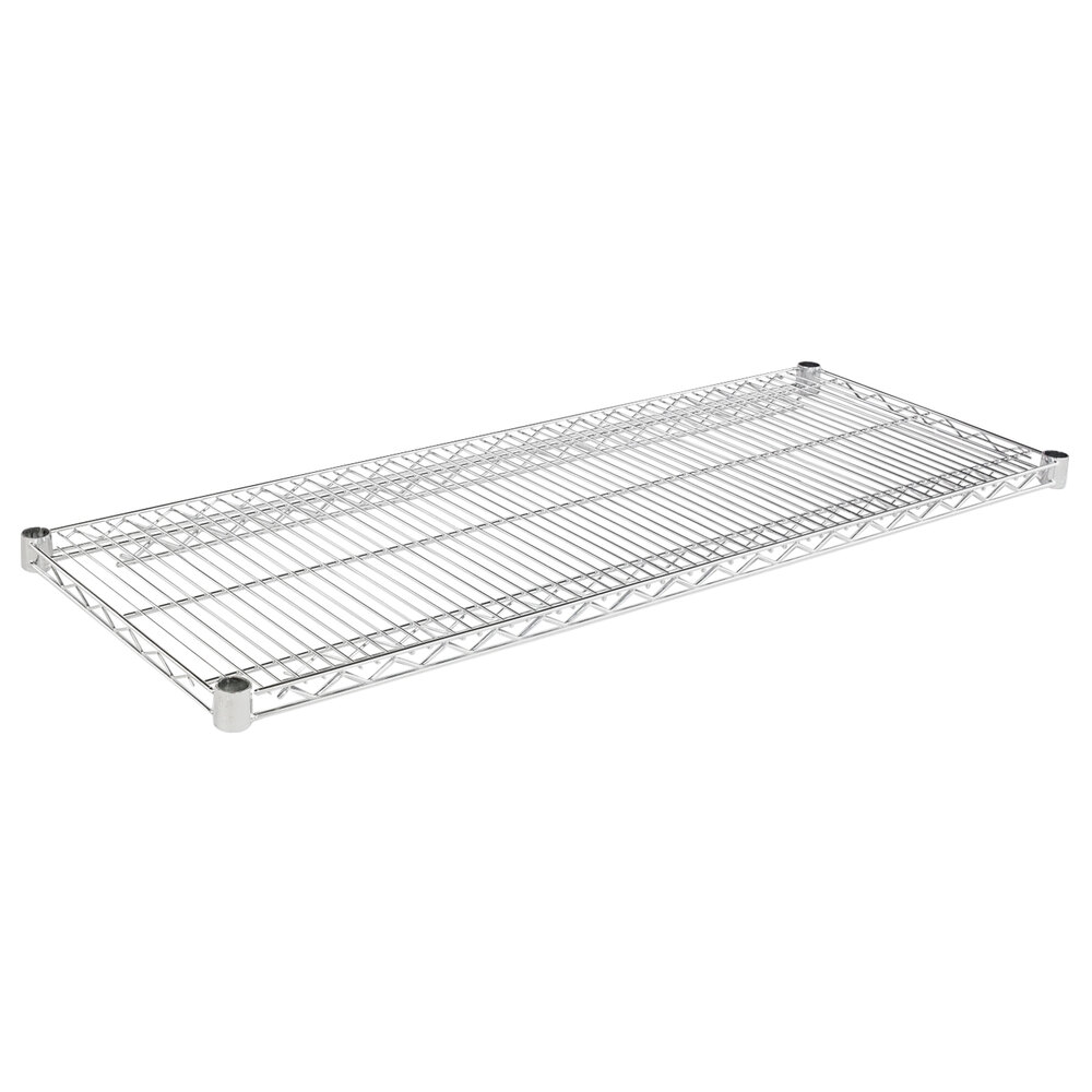 Alera ALESW584818SR 48" x 18" Silver Industrial Wire Shelf - 2/Case