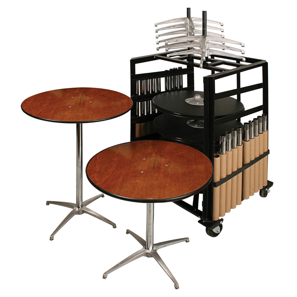 Resilient 200 Series Plywood 30" Round Adjustable Height Bistro Table Package