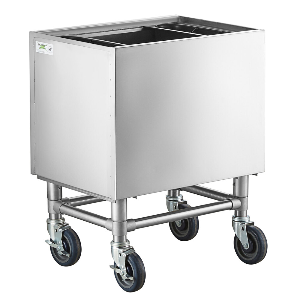 Regency 24" x 18" Stainless Steel Portable Ice Bin