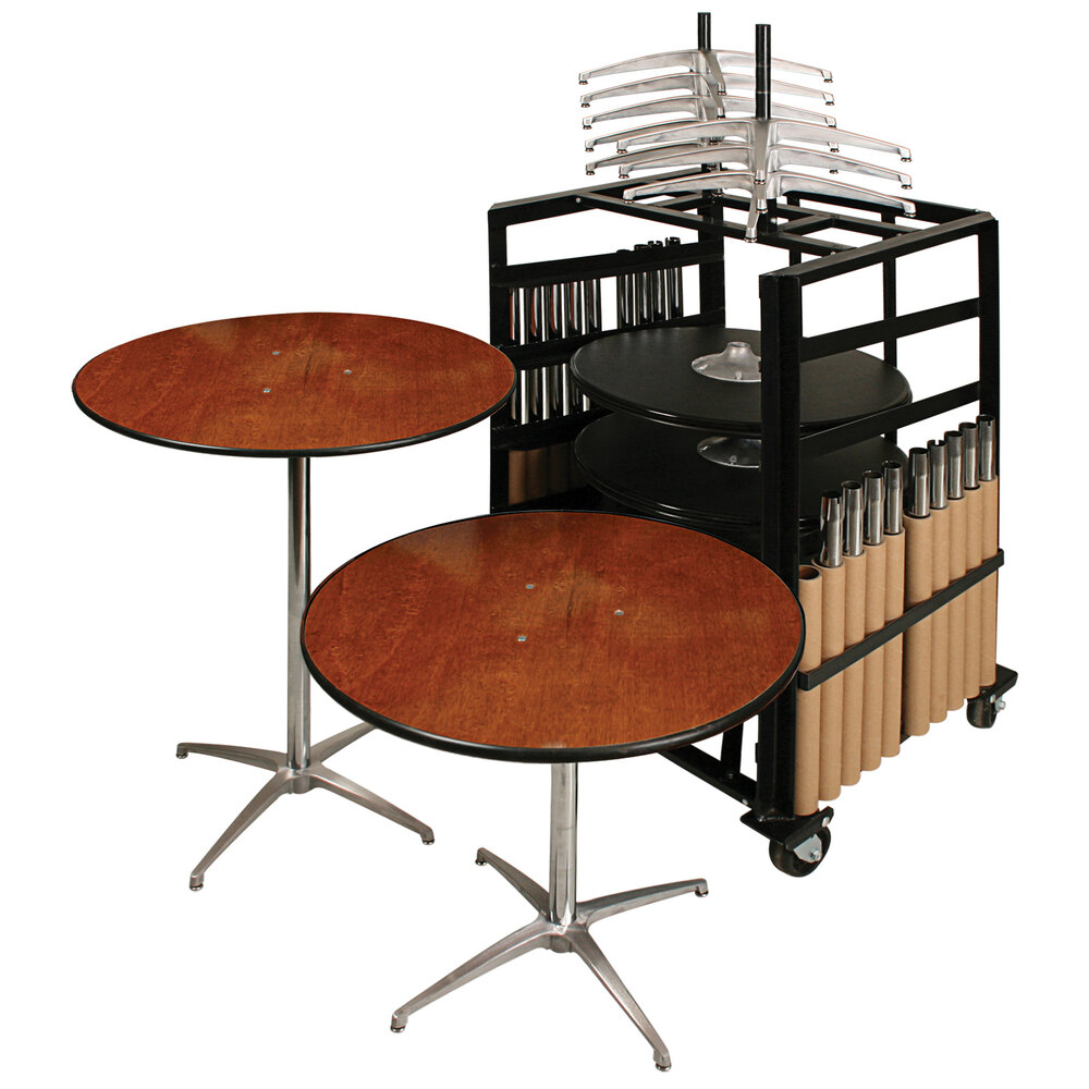 Resilient 200 Series Plywood 36" Round Adjustable Height Bistro Table Package