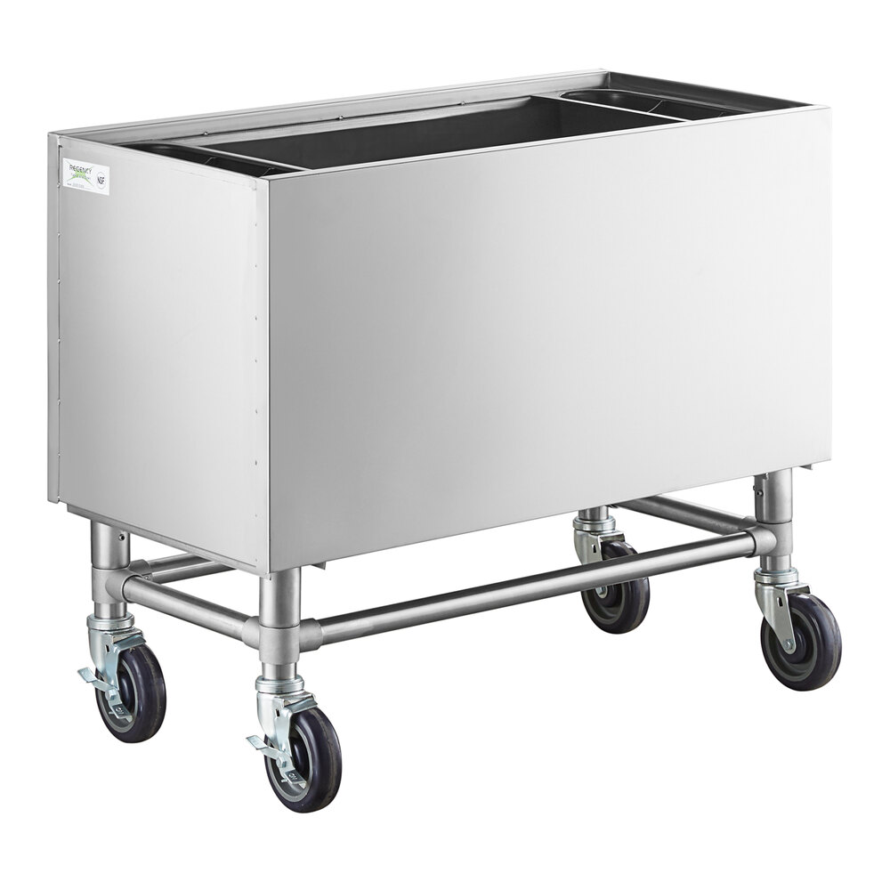 Regency 36" x 18" Stainless Steel Portable Ice Bin