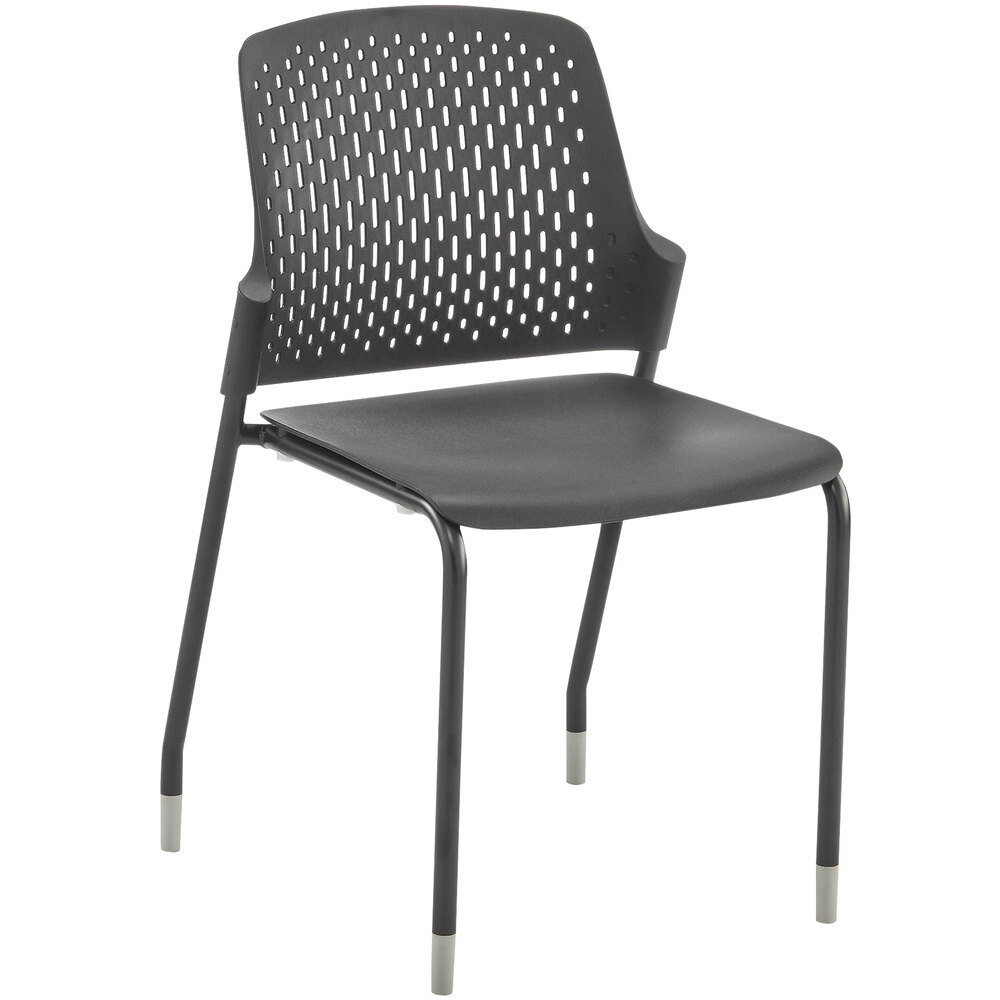 Safco 4287BL Next Black Stackable Chair - 4/Case