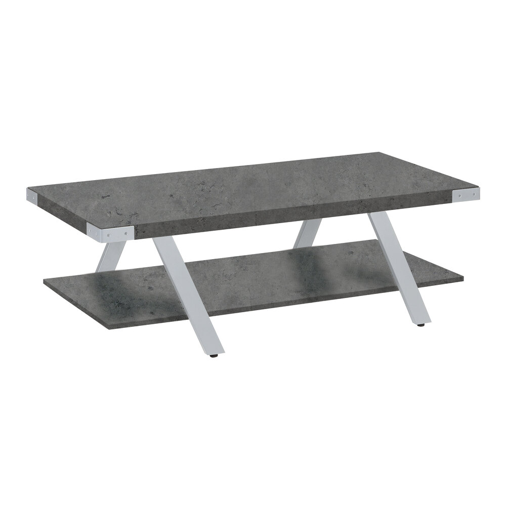 Safco MRCFTSGY Mirella 48" x 23 3/4" x 16" Stone Gray Coffee Table