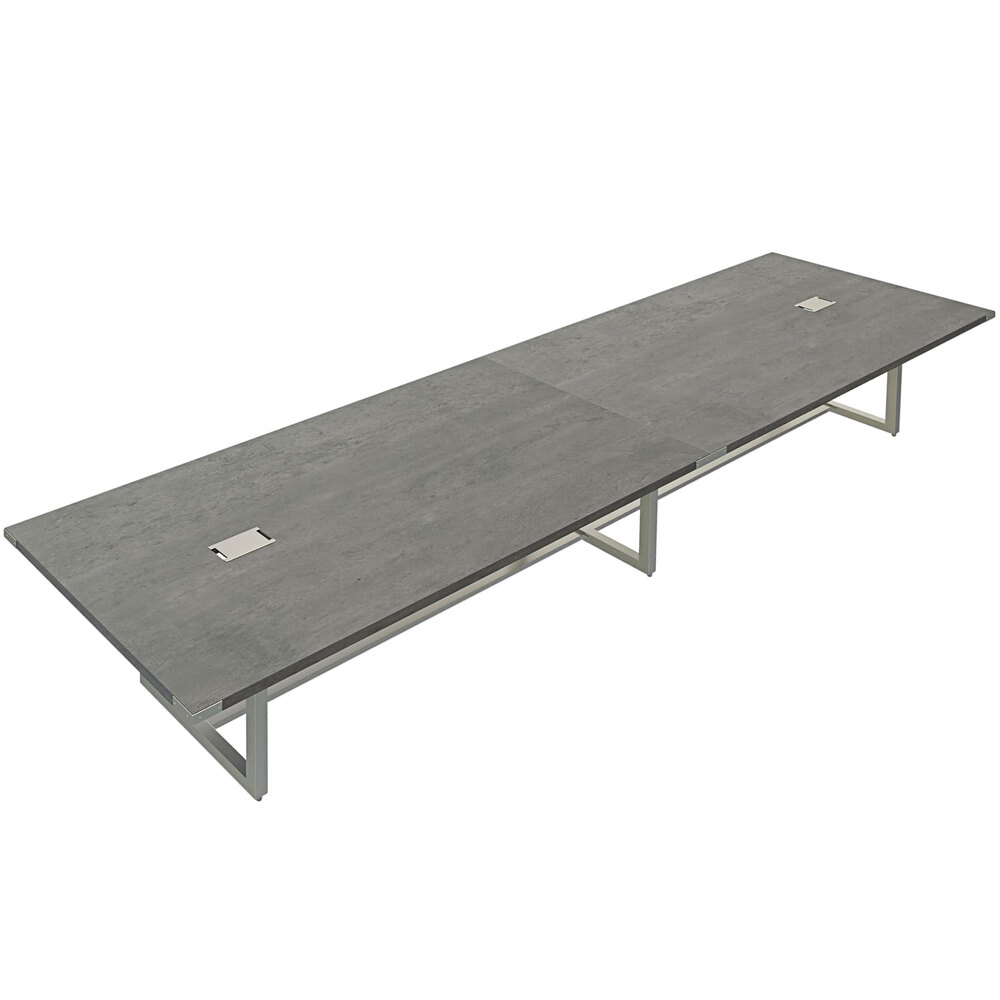 Safco MRS16SGY Mirella 16' Stone Gray Rectangular Conference Table