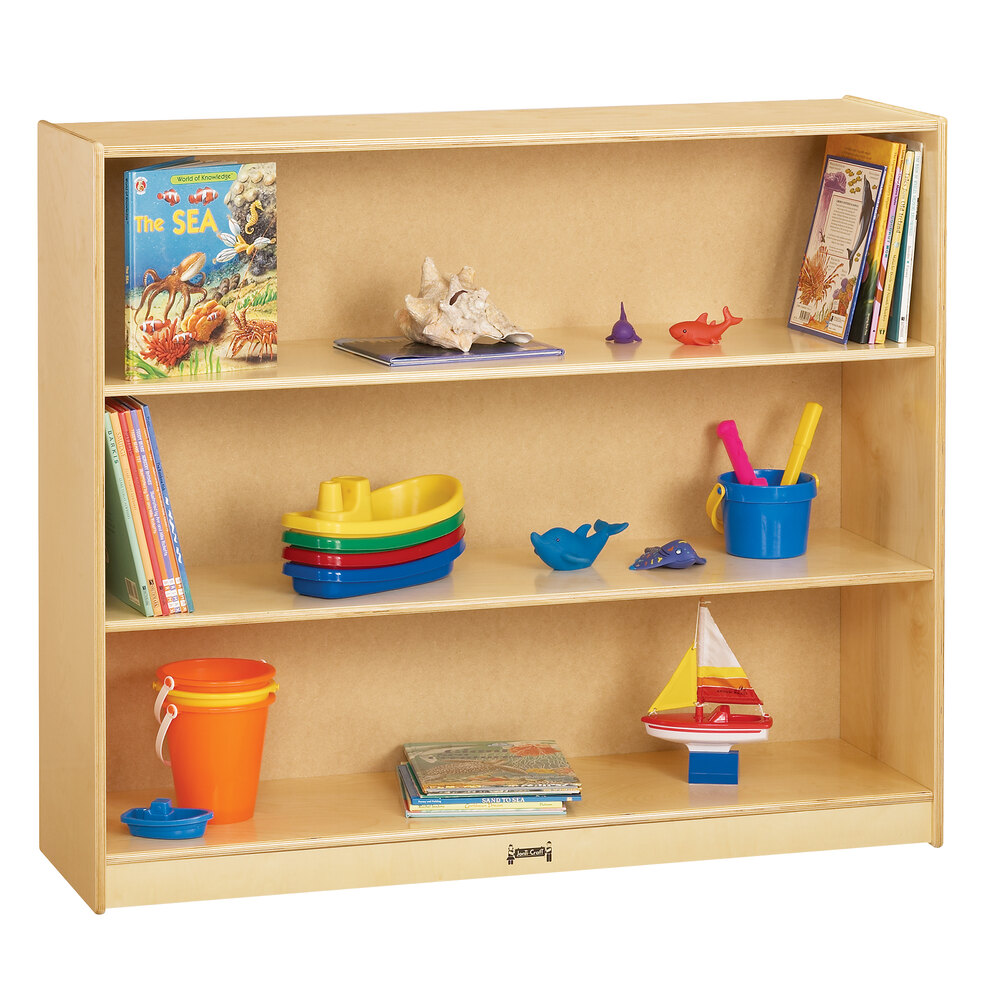 Jonti-Craft Baltic Birch 4690JC 48" x 15" x 42" Mega Mobile Wood Classroom Straight Shelf