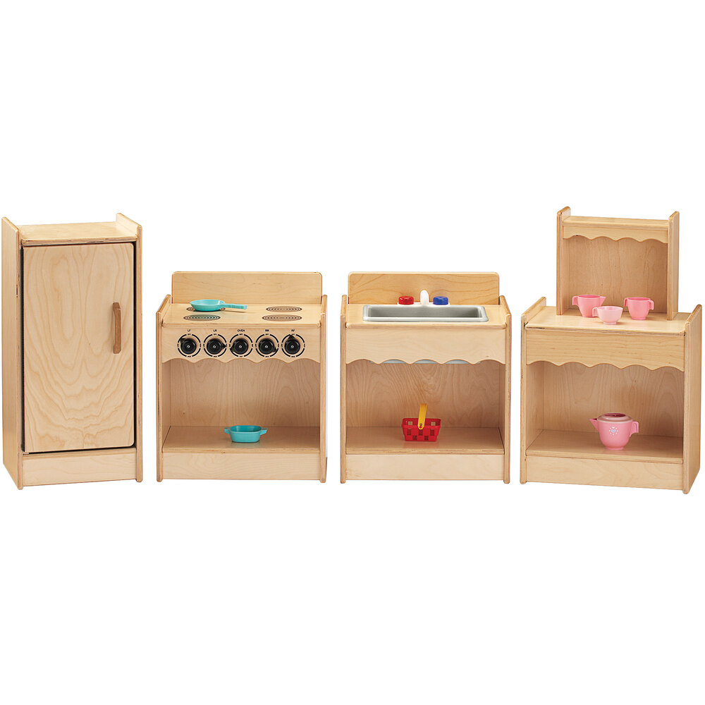 Jonti-Craft Baltic Birch 2075JC Toddler Contempo 4-Piece Kitchen Set