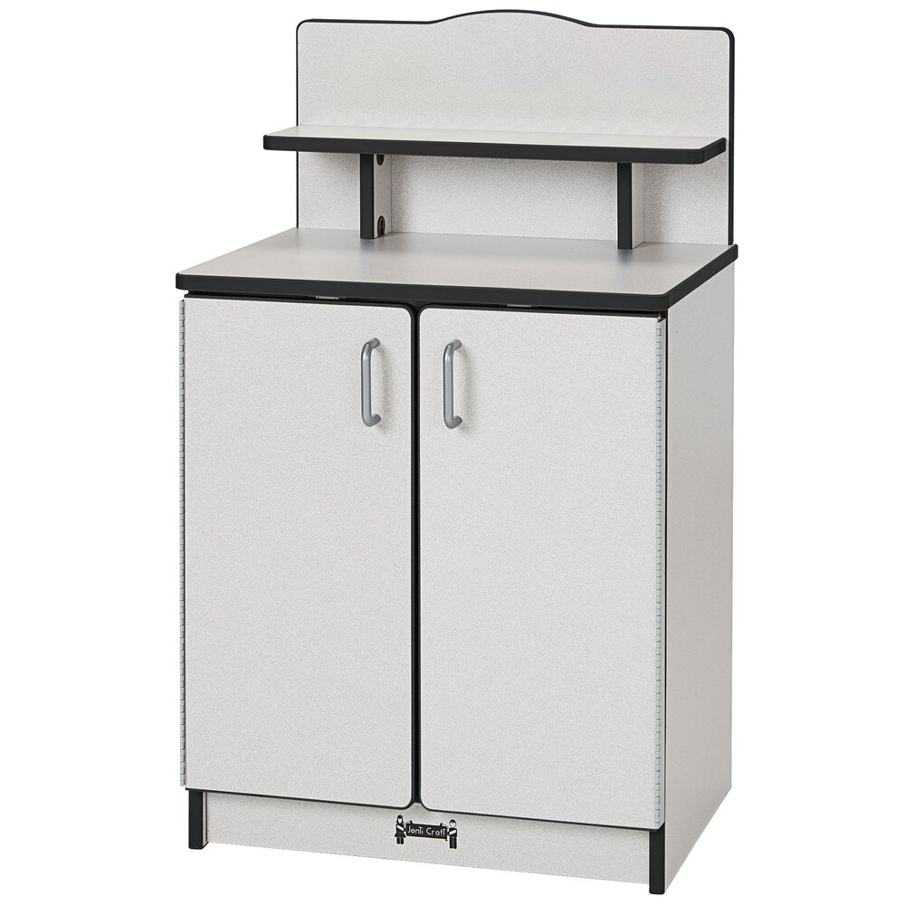Rainbow Accents 2407JCWW180 Culinary Creations 20" x 15" x 33 1/2" Black TRUEdge Freckled-Gray Kitchen Cupboard