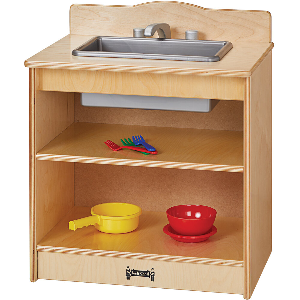 Jonti-Craft Baltic Birch 2428JC 20" x 15" x 23 1/2" Toddler Kitchen Sink