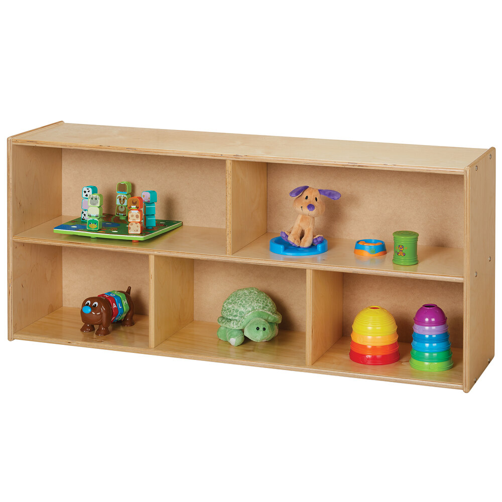Young Time 7045YT 48" x 12" x 21 1/2" Natural Toddler Single Storage Unit