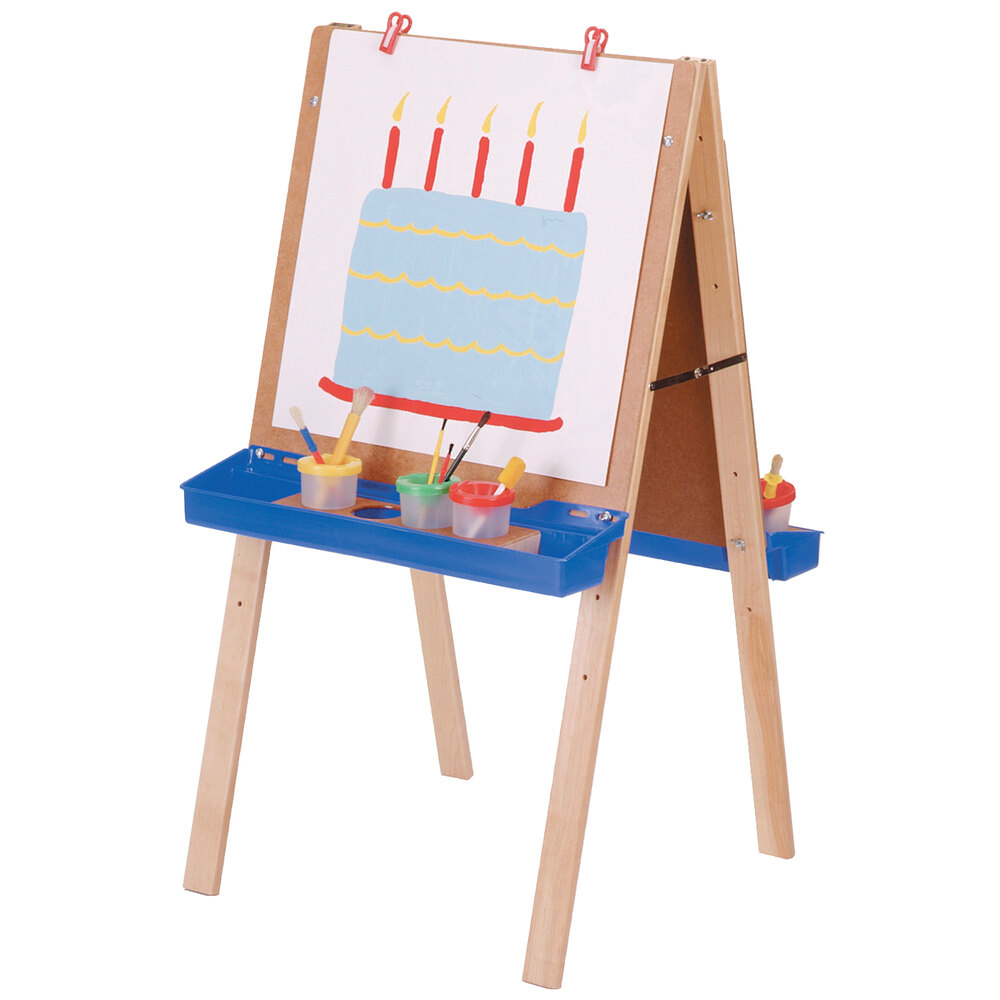 Jonti-Craft Baltic Birch 2181JC 24" x 25" x 46" Primary Adjustment Easel