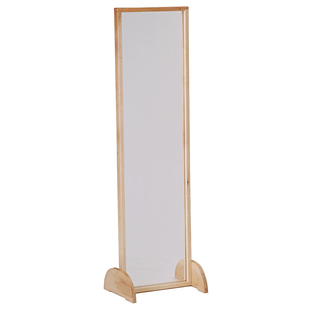 Jonti-Craft Baltic Birch 2171JC 13 1/2" x 11 1/2" x 48 1/2" Children's Acrylic Mirror with Wood Frame