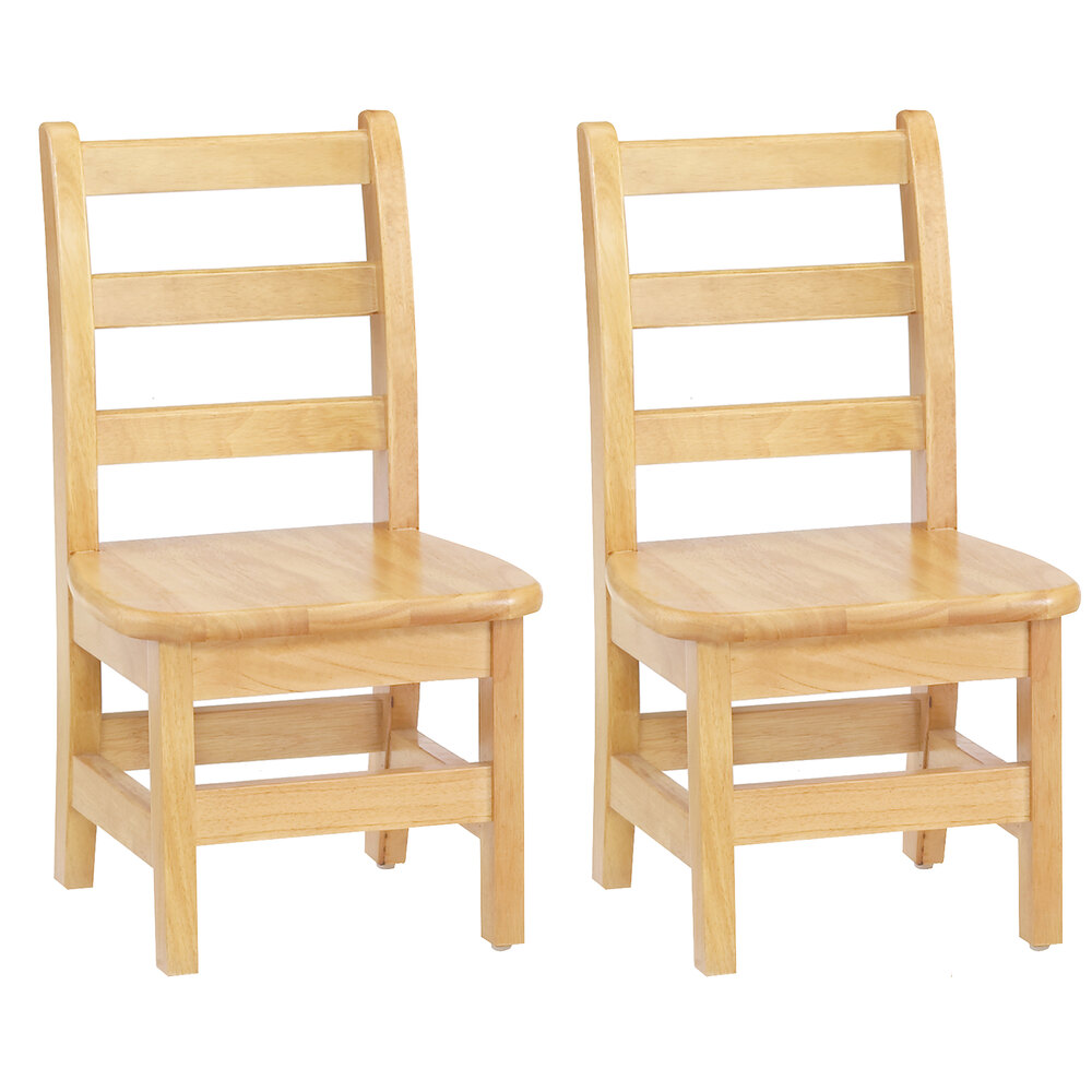 Jonti-Craft Baltic Birch 5908JC2 8" Children's Ladderback Chair - 2/Set