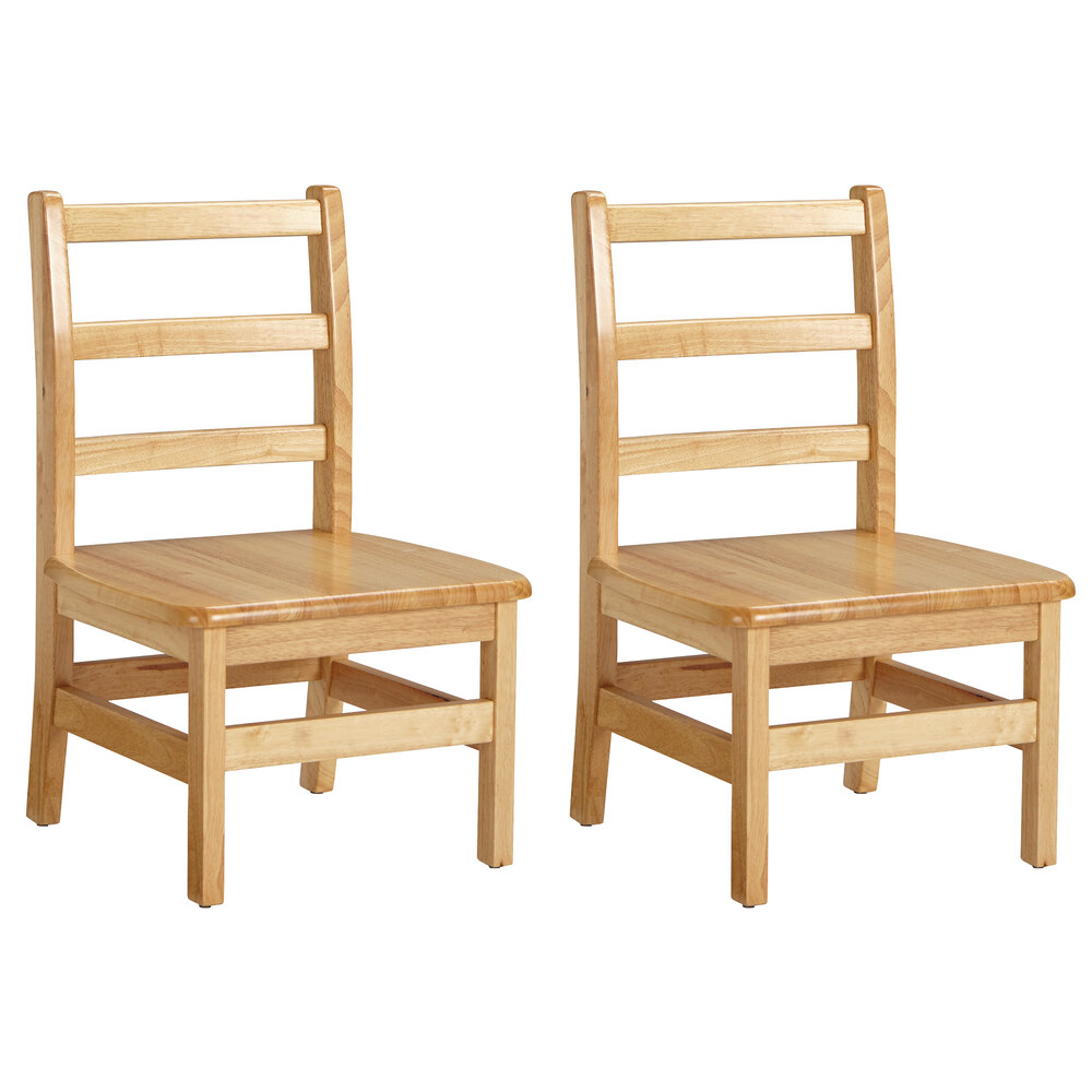 Jonti-Craft Baltic Birch 5910JC2 10" Children's Ladderback Chair - 2/Set