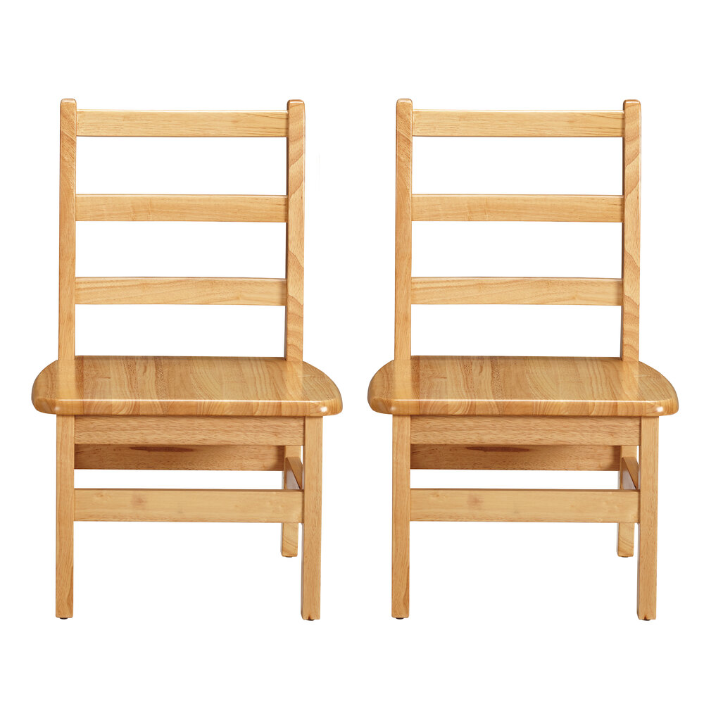 Jonti-Craft Baltic Birch 5912JC2 12" Children's Ladderback Chair - 2/Set