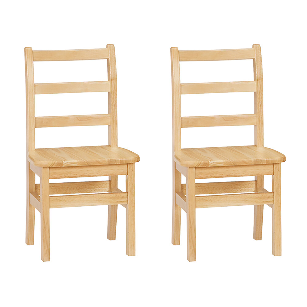 Jonti-Craft Baltic Birch 5914JC2 14" Children's Ladderback Chair - 2/Set