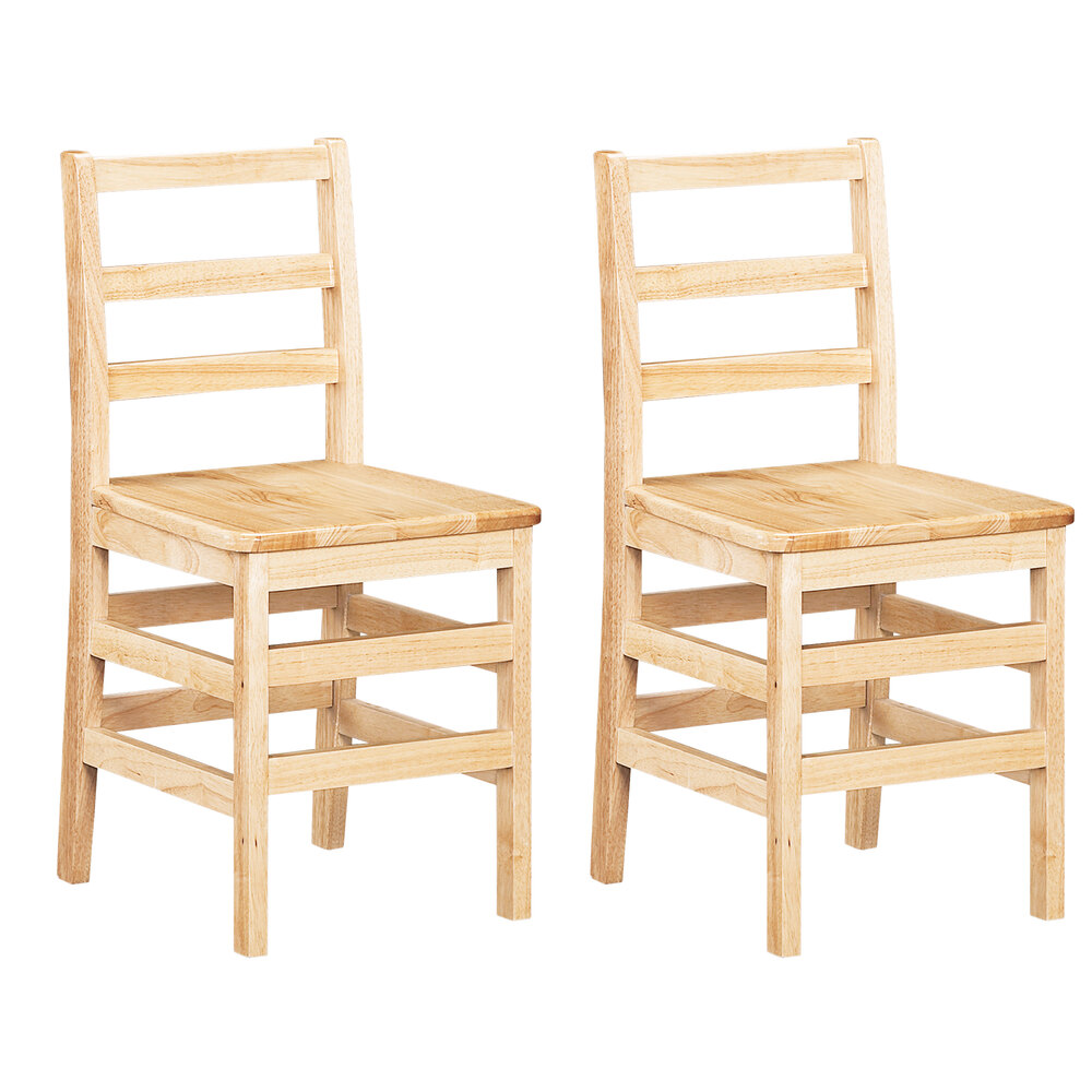 Jonti-Craft Baltic Birch 5918JC2 18" Children's Ladderback Chair - 2/Set