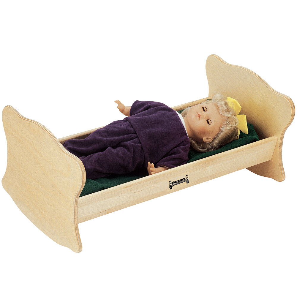 Jonti-Craft Baltic Birch 0214JC 27" x 14 1/2" x 12" Wood Doll Cradle